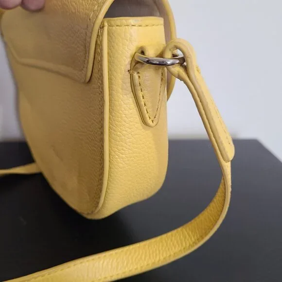 3.1 Phillip Lim Pashli Leather Saddle Crossbody Bag Yellow - Picture 4 of 13
